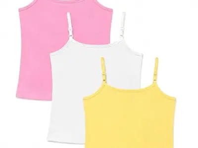 A.T.U.N. (ALL THINGS UBER NICE) Girls Premium Padded Cotton Camisole (Pack of 3) | Soft & Breathable Innerwear Slip for Preteen and Teen Girls | Stretchable Everyday Essential | Ag