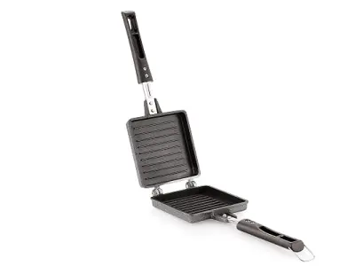 Tosaa Non Stick Super Heavy Thickness Gas Toaster Jumbo/Big Breads Non Electric Sandwich Maker | Cool Touch Handles | Gas Stove Compatible