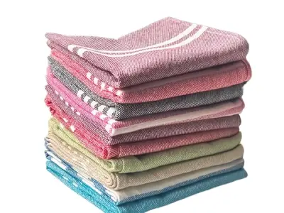 Värde® 10 Pcs Dishcloths | 12x16 Inches | Bulk Cotton Kitchen Cleaning Dish Cloths | Scrubbing Wash Cloth Sets | Multipurpose Cloth | 100% Cotton. (Multicolor, Set of 10)