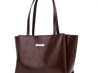 Carrylux Large Capacity Croco Pattern Tote Bags For Womens Big Purses And Handbags Ladies Big Shoulder Bag