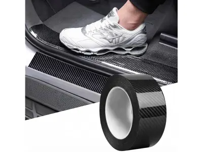 AutoBizarre Carbon Fibre High Gloss Anti Scratch Black Carbon Fiber Paint Protection Film Tape