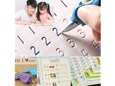 SHNMN Sank Magic Practice Copybook, (4 BOOK +1 PEN + 10 REFILL) Number Tracing Book for Prescho
