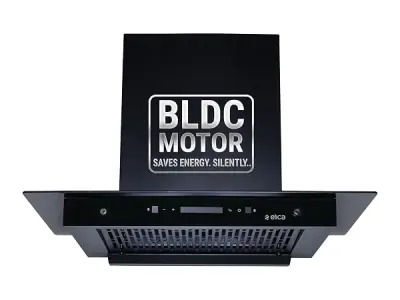 Elica 75cm 1500 m3/hr BLDC Filterless Autoclean Kitchen Chimney | 15 Years Motor and 5 Years Comprehensive Warranty | FLAT FL 750 BLDC HAC LTW MS NERO | Black | 9 Speed Touch Contr