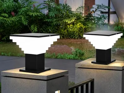 BrightLyt Gate Lights for Outdoor Waterproof, Gate Lamps for Main Gate, Pillar Light, Farmhouse Boundry Light and Decorative Outdoor Wall Lamps (GL30, Pack of 2)
