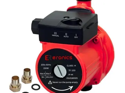 ERONICS Automatic Water Pressure Pump Suitable for Hot Water Circulation, Washing Machine, RO Shower, (Blue/Red Color)