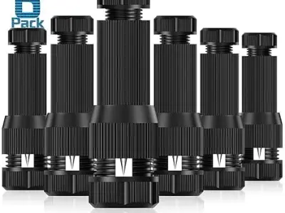 SQURY Low Voltage Landscape Light Wire Connector, 6 Pack, Outdoor Cable Connectors, 14-20 Gauge, Compatible with Malibu Paradise Moonrays