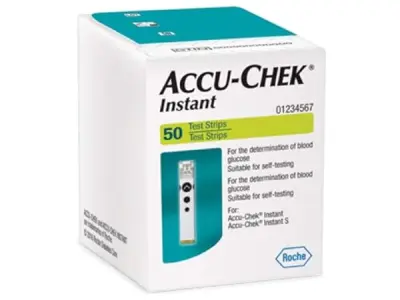 Accu-Chek Instant Test Strips, 50 Count (Multicolor)