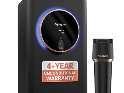 Aquaguard Aspire Glow RO+UV+Copper+Alkaline Water Purifier | India’s 1st 4-Year Unconditional Warranty | Intelligent Halo Lights | 5th Gen UV LED | 12-Stage | No AMC Required | Zer
