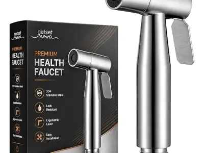Health Faucet Stainless Steel Handheld Bidet Sprayer | Bathroom Hand Shower | Leakproof, Rust Resistant | Easy Installation | Jet Spray Only
