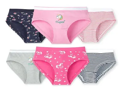 ARIEL Girls Cotton Multicolor Panties (Pack of 6)