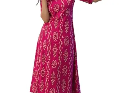 ANNI Designer Co Ord Set for Women Viscose Printed | A Line Kurta Palazzo Set for Woman | Round Neck Elbow Sleeve Ethnic Dress Stylish Coord Outfit Trendy Womens Clothing