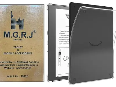M.G.R.J® Soft TPU Transparent Back Case Cover for Kindle Scribe 10.2" (2024/2022 Released)
