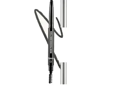 MARS Micro Precision Brow Pencil with spoolie | Retractable & Easy Glide | Long Lasting & Natural finish (0.4 g) (Black)
