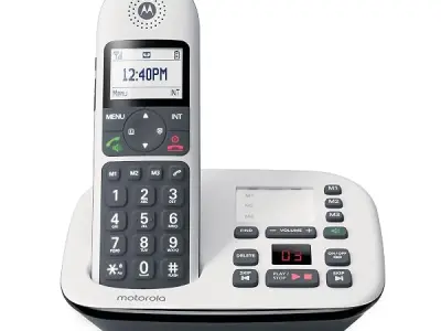 Motorola D5011+ Digital Cordless Phone with answering Machine Call Block and Volume Boost Cordless