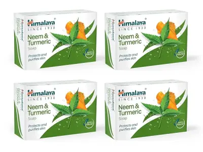 Himalaya Herbals Neem and Turmeric Soap, 125gm (Pack of 4) with Value Pack Save Rs.20