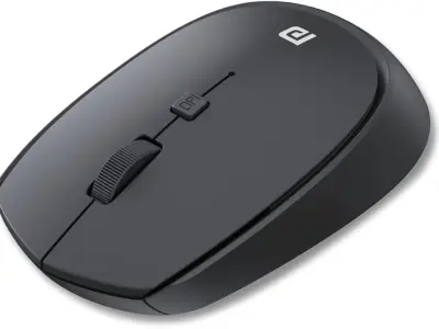 Portronics Toad 23 Wireless Optical Mouse, Black | 2.4GHz, USB Nano Dongle, Click Wheel, Adjust