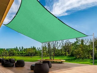 Shalimar Multipurpose Shade Net/Green Net - 75% Sunblock (10 ft x 10 ft) | UV Stabilized & Heavy Duty | Ideal for Terrace, Lawn, Balcony & Greenhouse - Green Color