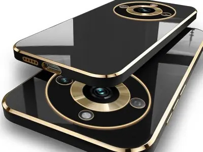 TheGiftKart TPU Luxurious Golden-Plated Back Cover Case For Realme 11 Pro