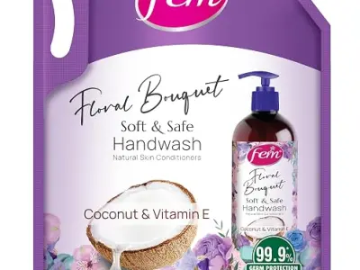 DABUR Fem Floral Bouquet Soft & Safe Handwash - 1500 Ml | Germ Protection | Enriched With Goodness Of Coconut Milk & Vitamin E | Long Lasting Fragrance (Pack of 1)