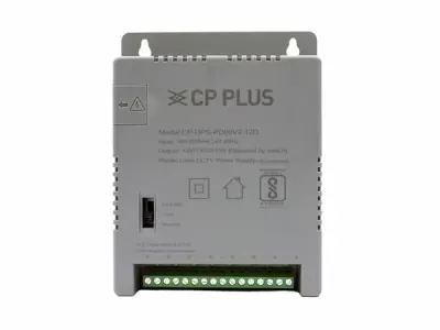 CP PLUS 8-Channel CCTV Power Supply SMPS | 12V 5A High Efficiency Adapter with LED Indicators | EMI Filter|Overload & Short Circuit Protection|Use for Dome & Bullet Cameras| CP-DPS