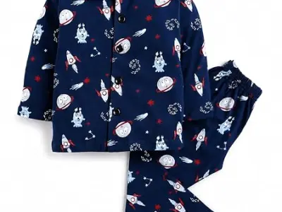 FABSQUARE Unisex Pure Cotton Short Sleeve Kids Night Dress for Boys & Girls Nightwear/Sleepsuit/Sleepwear/Loungewear Night Suit for Boys and Girls Top and Pyjama Combo Set