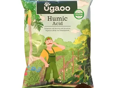 UGAOO Humic Acid (98%) for Plants | Humic Acid Fertilizer for Plants, Home Garden, Growth Enhancer, Soil Conditioner, Improves Root System (1 kg)