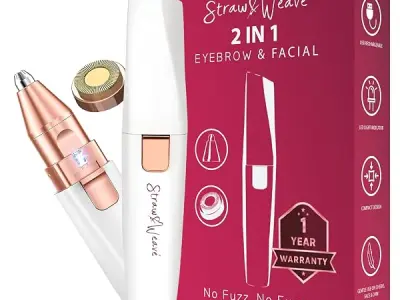 Facial Hair Removal Machine|Eyebrow Trimmer & Epilator|Trimmer For Women Private Part|2 In 1 Trimmer 400 mAh Battery 1 Year Warranty|Painless Hair Removal Machine|Nose Hairs Remove