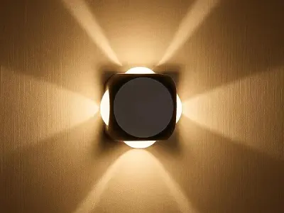 Desidiya® LED Outdoor UP Down Wall Light (Pack of 1) IP-65 Rainproof & Shockproof Alluminium Body 4 Way Exterior Wall Step Light Fixture (Warm White)