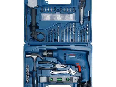 BOSCH GSB 600 Impact Drill Machine for Home & Professional Use, 100Pcs Accessory Kit | 600W Motor | 13mm Chuck | 3000 RPM | 48000 BPM | Variable Speed | 1 Year Warranty