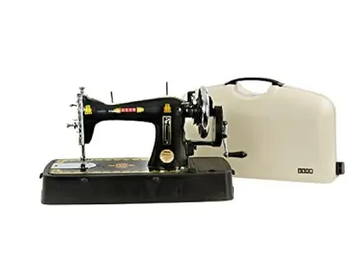 USHA Bandhan Composite Manual Sewing Machine With Cover, Black