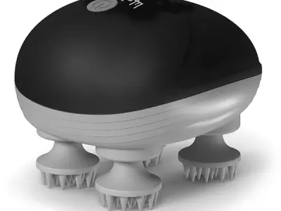 Lifelong Rechargeable Electric Head & Scalp Kneading Massager, 4 Speed Modes, Handheld Portable Head Massager for Hair Growth, Deep Clean and Stress Relieving, (LLM603, Black)