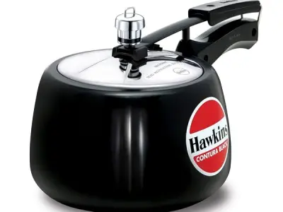 Hawkins 3 Litre Contura Black Pressure Cooker, Hard Anodised Inner Lid Cooker, Handi Cooker, (CB30)