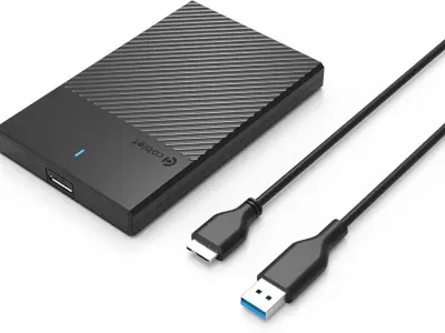 Cablet 2.5 Inch SATA USB 3.0 HDD/SSD Portable External Enclosure for 7mm and 9.5mm, Tool-Free D