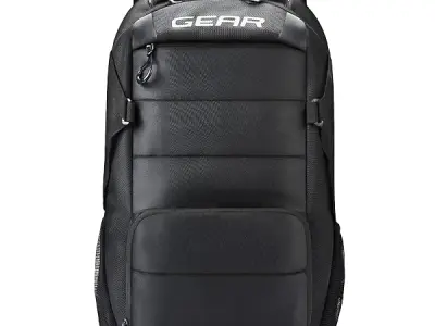 Gear Aspire 19”/30L Large Water Resistant Laptop Backpack | Casual Backpack | Daypack | Travel Backpack | College Bag For Men/Women (Black)