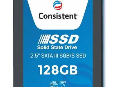 Consistent SSD 128GB 2.5 Inch SATA Internal SSD - Read: 550MB/s & Write: 500MB/s - Solid-State Drive 5 Year Warranty (128, GB)