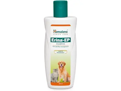 Himalaya Erina-EP Shampoo | 200 ml | Tick & Flea Control for Dogs & Cats | with Neem & Eucalypt