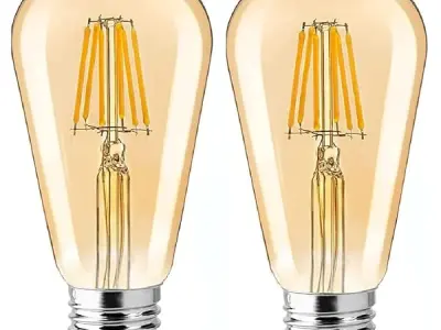 Gesto 4W E27 Base Filament Bulbs/Edison Hanging Light Led Bulb Warm White 2700K Antique Vintage Filament Light Bulbs, Pack Of 2