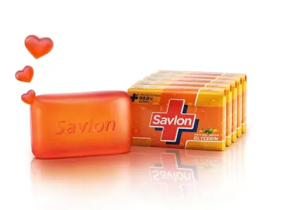 Savlon Moisturizing Glycerin Bathing Soap Bar 600g (120g Pack of 5) | 99.9% Germ Protection | Natural-Origin Glycerin | Value Family Pack | Soft Moisturized Skin | Women & Men