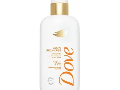 DOVE Glow Recharge Serum Body Wash, 300 ml, for Glowing and Refined Skin, with 3% Brightening Serum and Vitamin C, Dermatologist Co-Created, Sulfate-Free