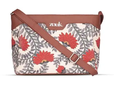 ZOUK Harmony Sling Bag | Crossbody Bags for Women | Women's Handbags | Stylish | Vegan Leather Evening Bag | Travel & Office Use | Purse and Wallet