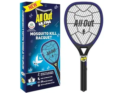 All Out Mosquito Kill Racquet | 2X Faster Charging* | Mosquito Bat | Racket to Kill Mosquitoes