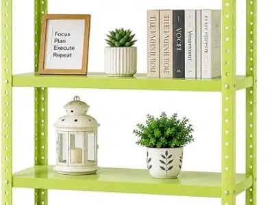 UrbanLuxe Metal Storage Rack 4 Tier | Heavy Duty Kids Book Shelf | Toy Storage Organizer | Multi-Purpose Display Rack | Nursery Bookshelf | Home Storage Shelf | 36 x 24x 12 InchCan