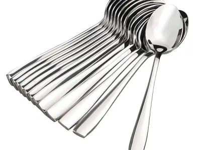 Parage Stainless Steel Spoons Set of 12, Dinner Spoon Length 16cm, Food Grade Silverware for Home & Kitchen- Mirror Polished, 12 Silver Spoons