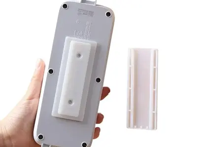 UCRAVO 2 Self Adhesive Power Strip Holder,Wall Mounted Socket Holder,Punch Free Plug Holder, Cable Organizer & Cord Management Clips, Desktop Extension Holder, Multipurpose Wall Mo