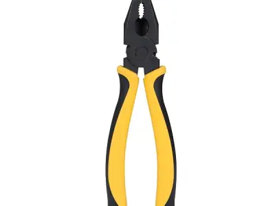 STANLEY 70-482 8'' Sturdy Steel Combination Plier Double Color Sleeve, Anti-Rust, Black Phosphate Finish, Material: C45, Full Body Hardened, Used for Gripping, Twisting, Bending an