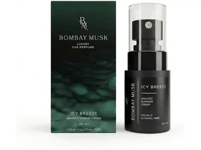 Bombay Musk Icy Breeze Luxury Car Perfume | Long Lasting Car Fragrance & Car Freshener | Alcoho