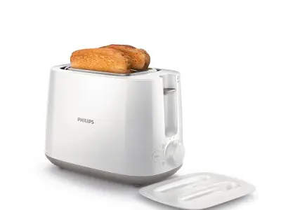 Philips HD2582/00 Two slice Pop-up toaster with bun warmer | 830W | 6 browning settings