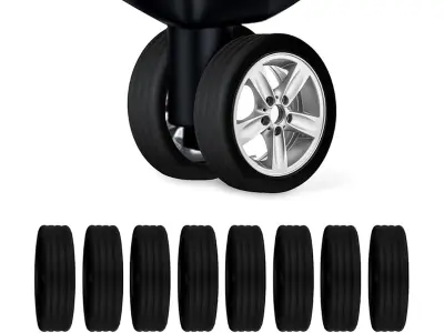 NT CREATION Suitcase Wheel Cover - Anti Scratch, Noise Reduction & Shock Absorption Silicone Pr