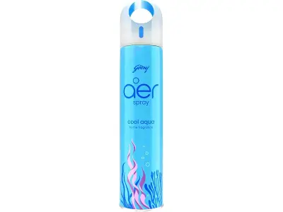 Godrej aer Spray | Room Freshener for Home & Office - Cool Aqua (180 ml)