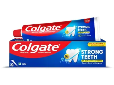 Colgate Strong Teeth Toothpaste with Amino Shakti - India's No.1 Toothpaste for Cavity Protection (150 g)